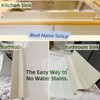 Kitchen Sink Splash Guard 23"/18" Silicone Water Guard with Suction