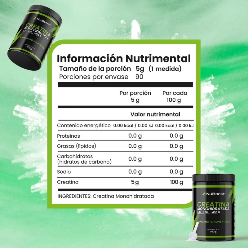 Zinc Blend Creatina Monohidratada Nuboost 200 Caps Y 450g Sabor