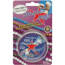 Pepperell SMF-1-5 0.7mm Stretch Magic Bead and Jewelry Cord, 5m, Clear