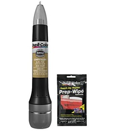 Dupli-Color ACC0437 Metallic Light Khaki Exact-Match Scratch Fix All-in-1 Touch-Up Paint for Chrysler Vehicles (AJC,PJC) Bundle with Prep Wipe Towelette (2 Items)