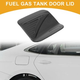 Partuto Fuel Tank Door Cap for Toyota Sienna 2022-2025 Oil Tank Filler Door Cap Adhesive Type Carbon Fiber Black ABS Fuel Filler Door Gas Cap