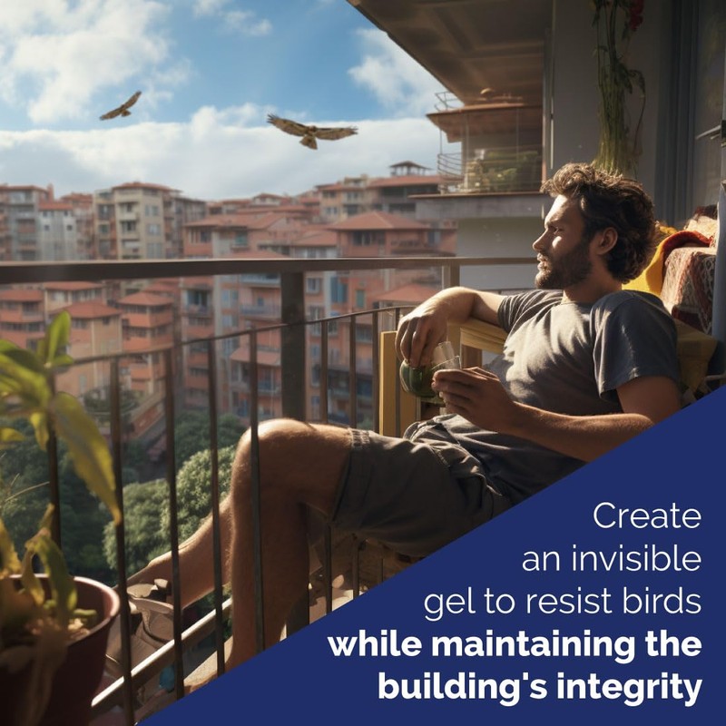 Bird-X Bird Proof Gel, Sticky and Transparent Clear Gel, Long-Lasting