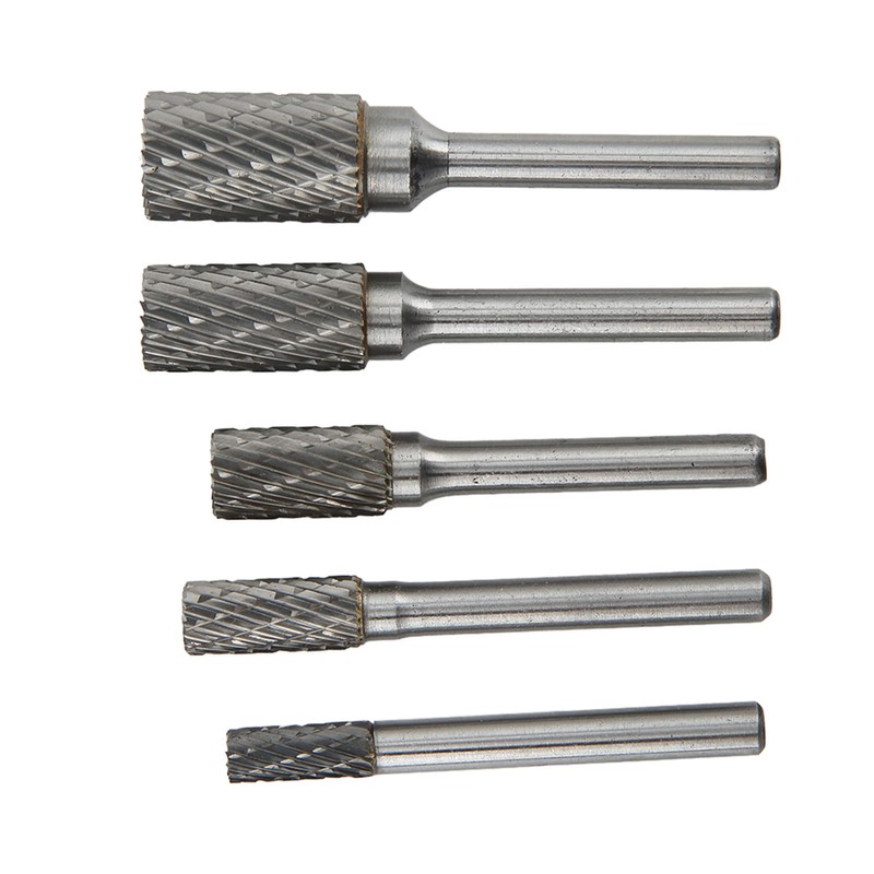 Double Cut Carbide Burrs Rotary Files Set 6mm Shank for