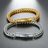 Vinoya Link Bracelets for Men Cuban Link Stainless Steel 18