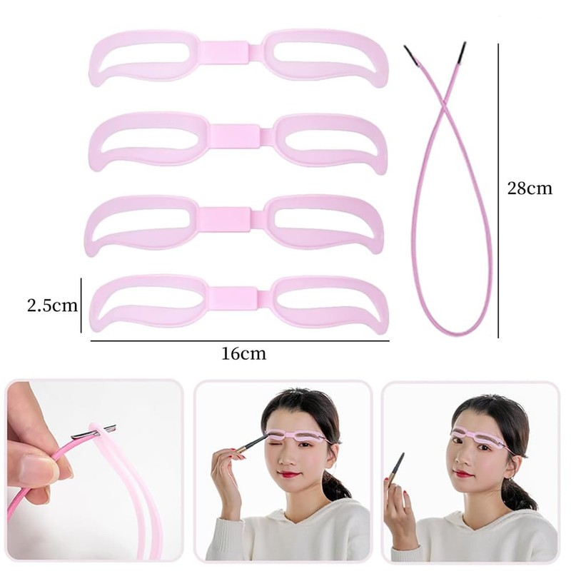 Forahome Women's Upgraded Eyebrow Template Set of 4 Different Eyebrows