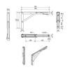 1 Pair of Folding Wall Brackets Real Stainless Steel (300