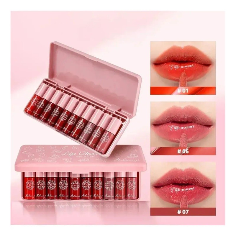 Set De 10 Brillos De Labios Y Pintalabios -j