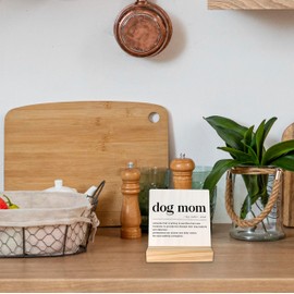 Kunlisa Dog Mom Definition Wooden Plaque Sign, Dog Mom Gifts, Home Decor