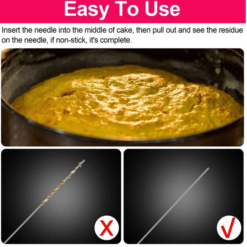 Baking Skewer 3 PCS Stainless Steel Cake Testing Needles Cake