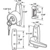 Prime-Line K 5078 Tulip Knob Lock, Keyed, with 3 In.