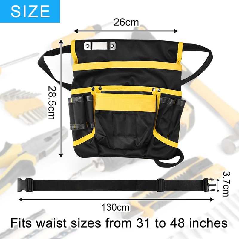 Kleemeiero Tool Belt Men's Magnetic Tool Bag with 13 Pockets