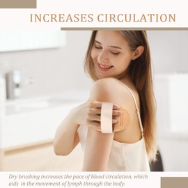 SURDOCA Dry Brushing Body Brush, Physical Exfoliating Scrubber, Lymphatic Drainage Massager Brush, Cellulite Remover Brushes, Bath Brush for Shower, Natural Beech Wood, 100% Boar Bristles (Oval Type)