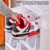 VaNaenic Foldable Shoe Rack,No Assembly Stackable Shoe Storage Box with