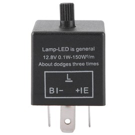YFFSFDC Flasher Relay 12V 3 Pin Turn Signal Relay CF13 Flash Speed Adjustable LED Flasher Relay for Motorcycle