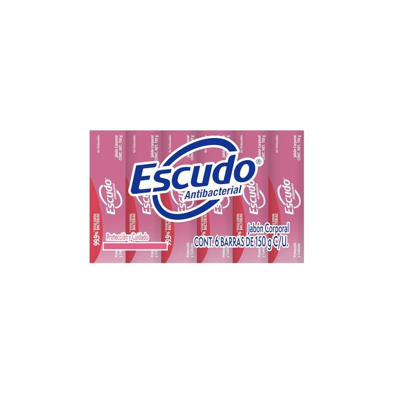 Escudo Antibacterial, Jabón de tocador en barra, Protección y Cuidado,