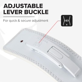 Lever Weightlifting Belt – 10mm Lever Belt for Squats & deadlift – Lever Lifting Belt for Men & Women - Lower Back Support Belt for Weight Lifting, Gym, Fitness & Weight Training (Black, Large)