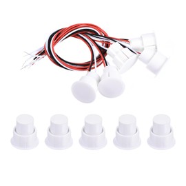 PATIKIL Magnetic Reed Switch, 5 Pack NO NC Wired Recessed Door Sensor Window Contact Switch for Alarm System, White