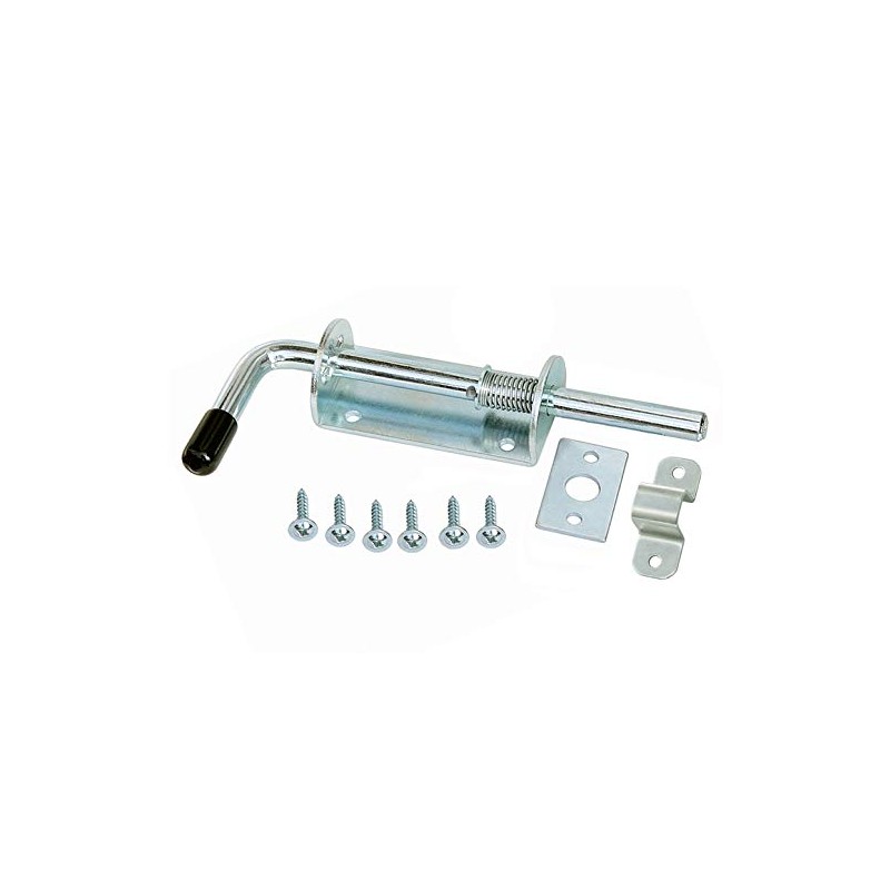 Spring Latch Gate Bolt Bolt 200/12 mm Galvanised (2, 200/12)