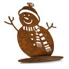 Norbert Rostikal Patina Snowman Winter Decoration with Whistle