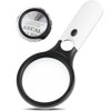 Handheld LED Magnifying Glass with Dual Lenses for Reading, Coins