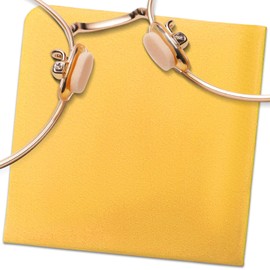 Microfiber Glasses Cleaning Cloth 20pcs Soft Foam Anti-Slip Nose Pads Set Cleaning Cloth for Camera Lens, Screens, Car Mirrors - Yellow