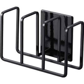 Yamazaki 3283 Magnetic Sponge Holder, 3 Tiers, Black, Approx. 4.9 x 2.8 x 3.3 inches (12.5 x 7 x 8.5 cm), Tower Tower Sponge Place, Easy to Clean