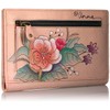 Anna by Anuschka Ladies Hand-Painted Leather Purse, Vintage Garden, Standard