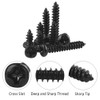 450 pieces self-tapping screws set, M3 self-tapping screws, flat head,