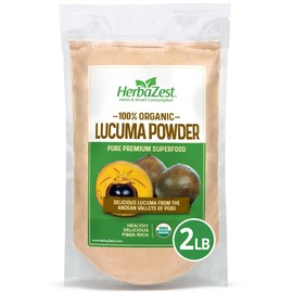 HerbaZest Lucuma Powder (2 LB) – USDA Certified Organic – Vegan, Non-GMO & Gluten Free – Exotically Flavorful – Perfect for Smoothies, Baking, Ice Cream & More – Does Not Replace Natural Sweeteners