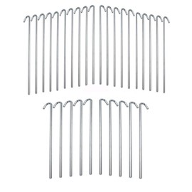 THE UM24 Set of 30-Piece Galvanized Steel Stake Camping Tent Pegs - Garden Stakes