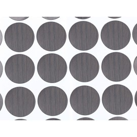 Mini Skater 1 Sheet/54Pcs 20mm Wooden Furniture Accessories Self Adhesive PVC Material Decoration Furniture Cabinet Screw Cap Covers Hole Stickers (Black Walnut)