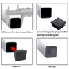 Qjaiune 12 Pcs 13mm (1/2 Inch) Square Black Plastic Chair