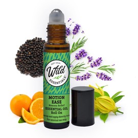 mEssentials Aceite Esencial Motion Ease Roll On, 10Ml De Cinetosis, Náuseas, Malestar Estómago, Vértigo, Mareado, Mareado, Carsick, Hecho Con Aceite De Jojoba Orgánico, Listo Para Usar, Hidr