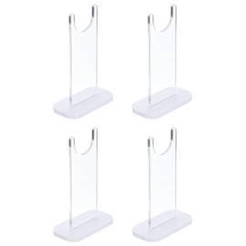 uxcell 4pcs Acrylic Light Saber Display Stand, 2.4 Inch Knife Sword Display Holder Rack Fixed Blade Knife Collection for Displaying Single Knife on the Desktop Home Decoration, White Base