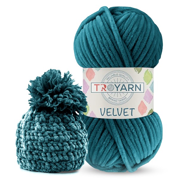 Chenille Velvet Yarn - 100g (132 Yards) Fluffy Plush Yarn
