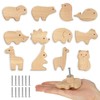 Aolso Wooden Cabinet Knobs, 12PCS Animal Shape Furniture Pull Handle