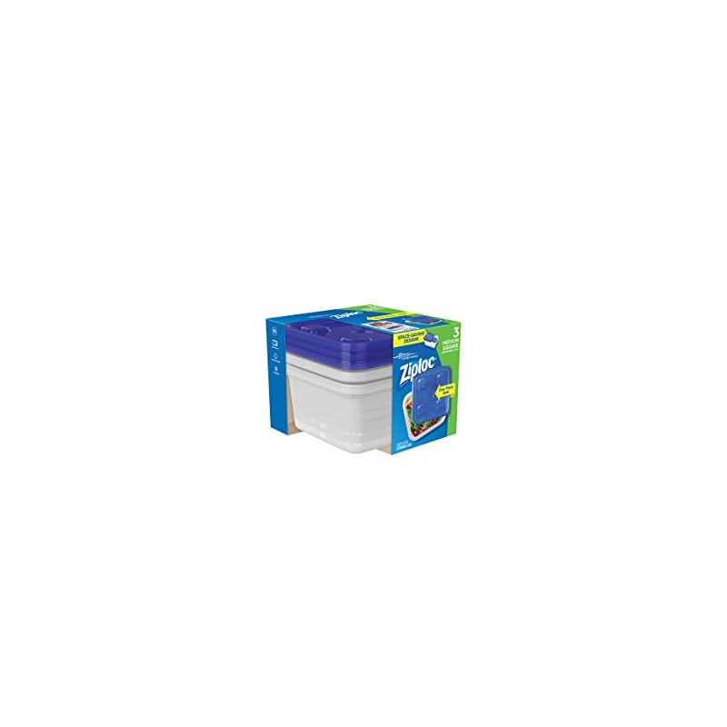 Ziploc Container, Medium Square,3 Count (Pack of 1)
