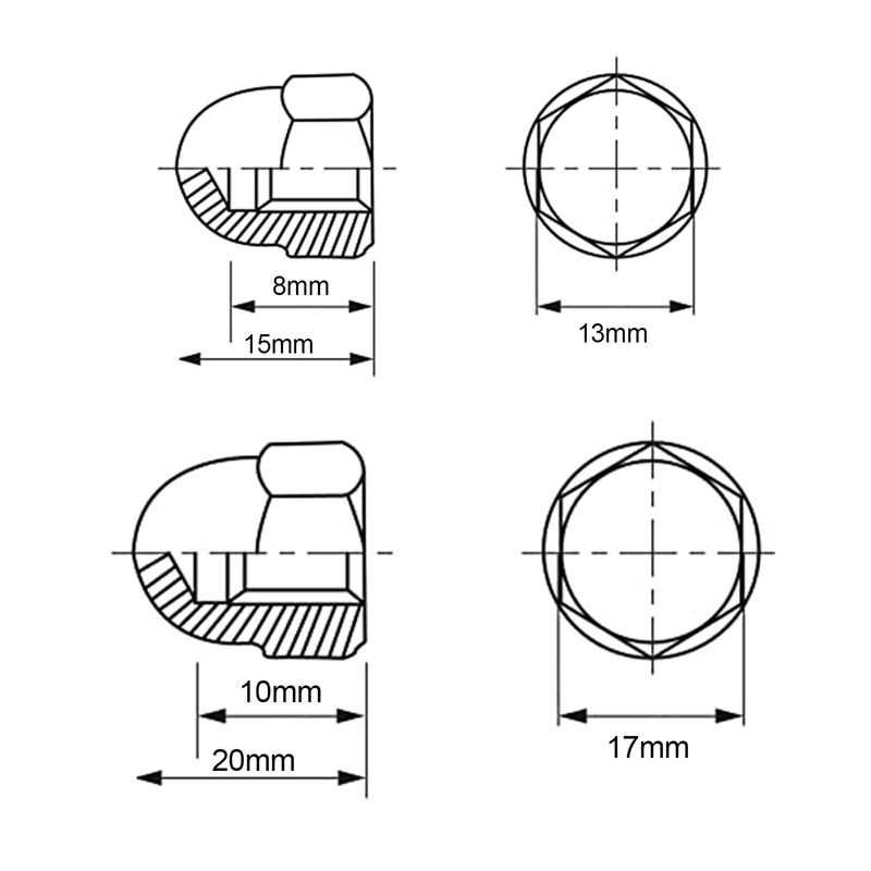 Hexagonal Protective Caps, Hexagonal Screws Cover Caps, Protective Caps for
