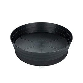 Garden Hour 20 Inch Extra-Large Plant Saucers for Potted Plants & Felt Mat for Floor Protection- Plastic Plant Trays for Indoors No Holes - Extra-Deep Drip Trays for Potted Plants - 20W x 3.7D in.