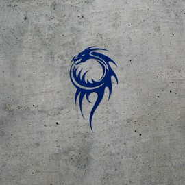 Transparent Decal Stickers Of Dragon Silhouettes 1 (Navy Blue) Premium Waterproof Vinyl Decal Stickers For Laptop Phone Accessory Helmet Car Window Mug Tuber Cup Door Wall Decor USCSKUS105473AB090622