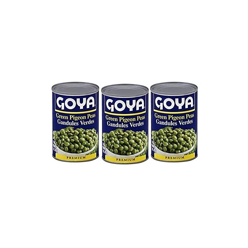 Goya Premium Green Pigeon Peas 15.5 oz Gandules Verdes (