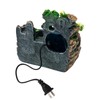 TITIDU Desktop Waterfall Bonsai Mini Rock Fountain w/LED Lights &