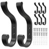 jockcaras Wall Hooks for Hanging 8 Pack Black