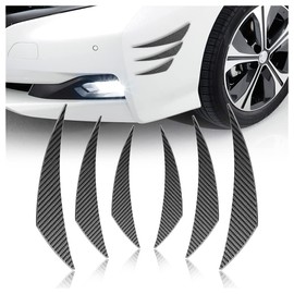 6PCS Universal Spoilers for Cars,Cool Shark Fin Style Car Spoiler Canards kit for Anti-Scratch of Front Bumpers and Car Mods,Anti Collision Front Lip Splitter Car Accessories (Carbon Fiber)