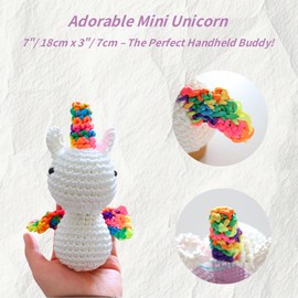 Nyoria Crochet Kit for Beginners Adults Kids - Easy Unicorn Crochet Animal Kit 40%+ Yarn - Knitting Craft Kit with Step-by-Step Video Tutorials for Starters