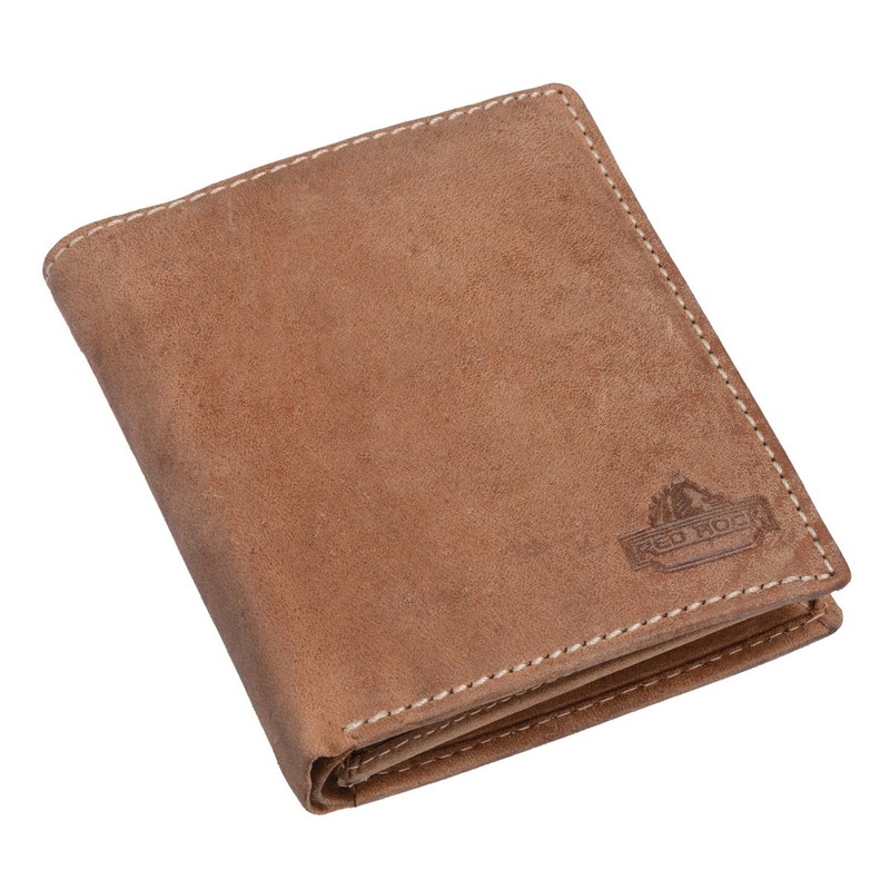 Avanco Men's Leather Trifold Wallet 11 x 12 cm Light