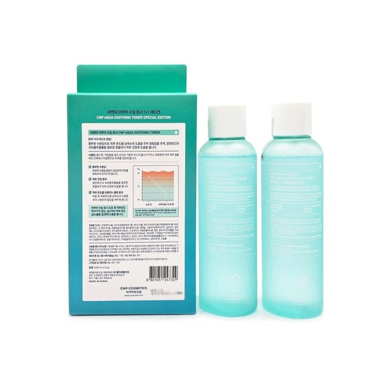CNP/CNP/Aqua/Soothing/Toner/200ml+200ml/Edition