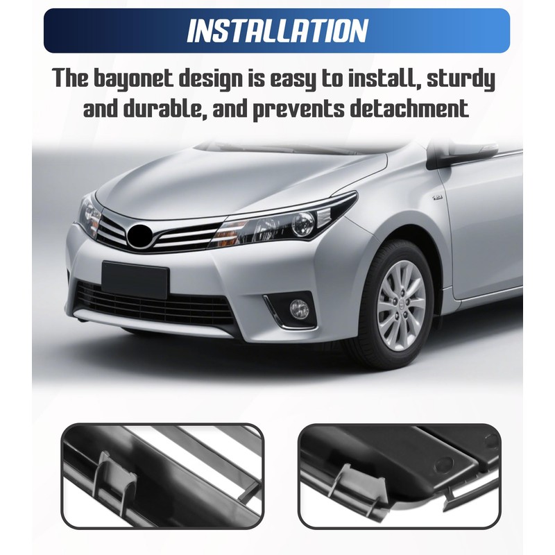 YUWUTF Front Bumper Grille Compatible with 2011-2013 Toyota Corolla Direct