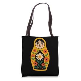 Matryoshka Doll Art Russian Nesting Wooden Stacking Set Tote Bag