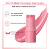 Cream Blush Stick, Natural Glow Finish Looking, Hydrating Lightweight Shiny
